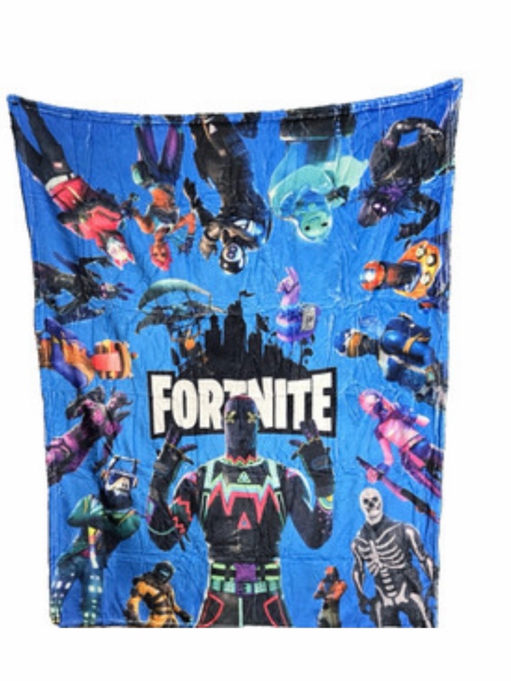 Fortnite Blue Graphic Throw Blanket